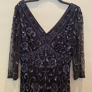 Maxi length. Beaded. 3/4 length sleeves